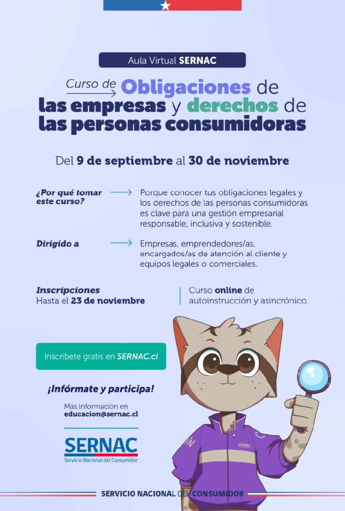 SERNAC invita a trabajadores y empresas de Tarapacá a curso gratuito sobre derechos de las personas consumidoras
