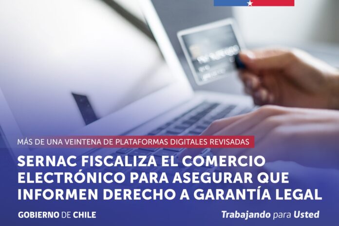 SERNAC fiscaliza 25 plataformas de comercio electrónico por información sobre garantía legal