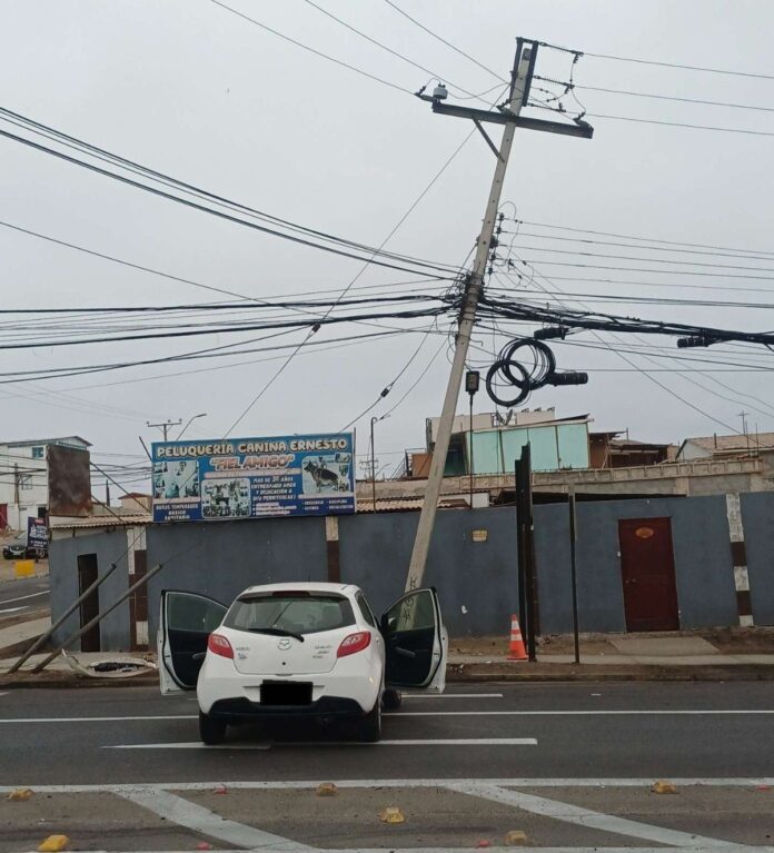 Tarapacá registra 122 postes chocados durante el año, según CGE