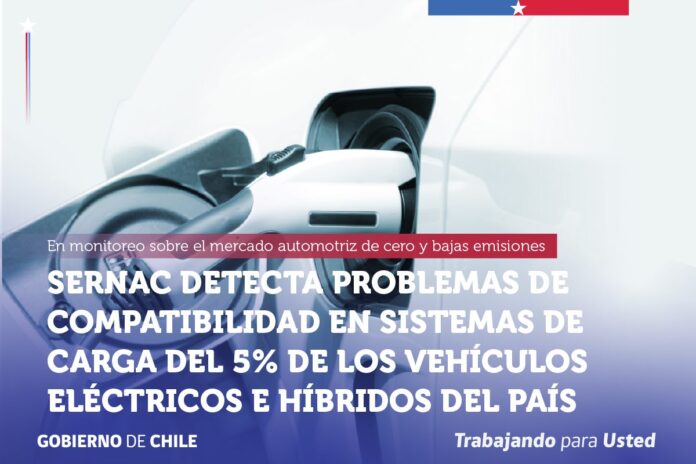 SERNAC detecta problemas de compatibilidad en sistemas de carga del 5,6% de los vehículos eléctricos e híbridos enchufables