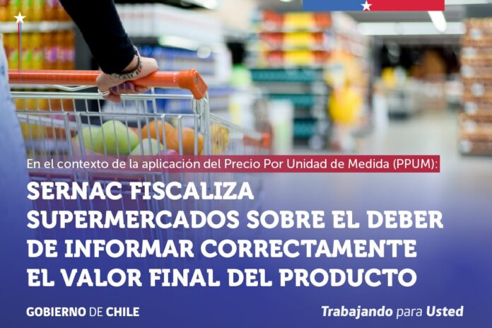SERNAC fiscaliza a supermercados para verificar información del Precio por Unidad de Medida