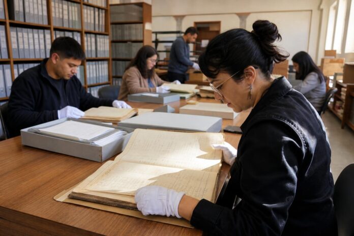 Capacitan a equipo de Humberstone en conservación de documentos e inventarios patrimoniales
