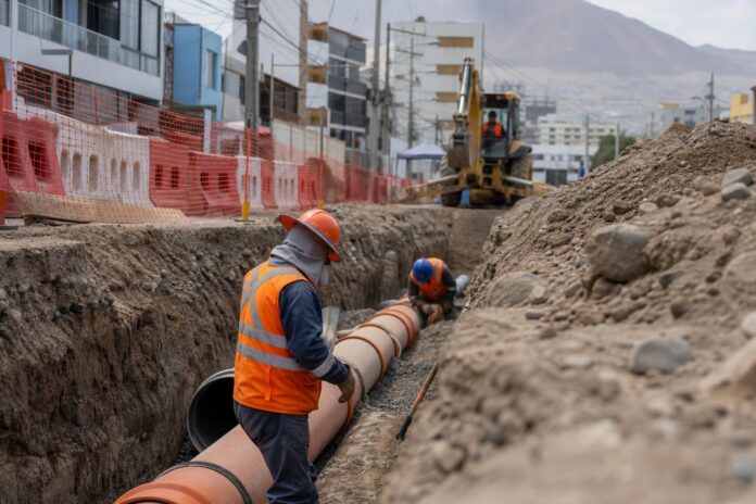 Avanzan obras de renovación sanitaria en Avenida Arturo Prat de Iquique