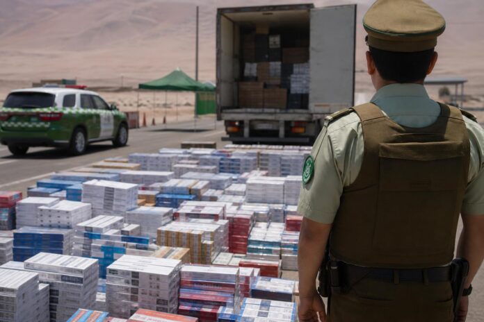 Incautan 665.500 cajetillas de cigarrillos de contrabando en la Ruta A-65 de Tarapacá