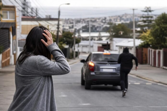 Conductora sufre portonazo en Gómez Carreño y delincuente huye con su vehículo