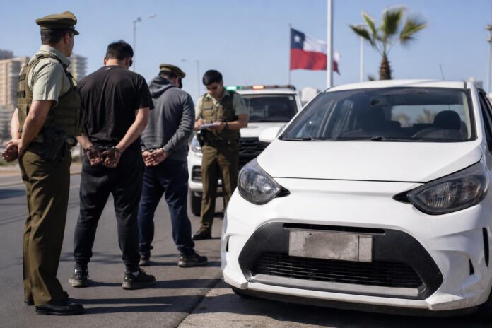 Dos detenidos tras ser sorprendidos en Iquique a bordo de vehículo robado en Ñuñoa
