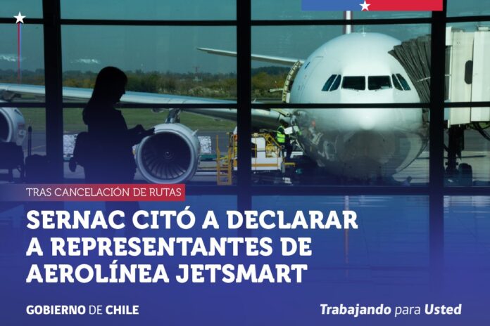 SERNAC cita a declarar a JetSMART tras cancelación de nueve rutas nacionales
