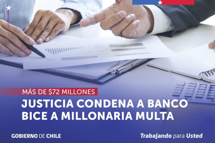 Justicia condena a Banco BICE a pagar multa de más de $72 millones por infracciones a consumidores