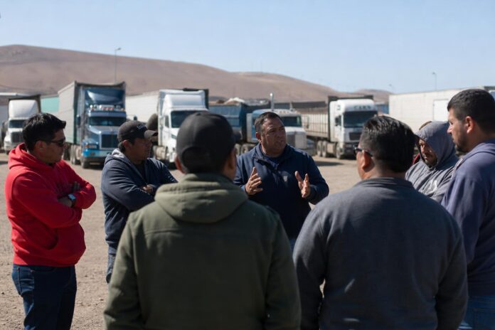 Camioneros de Alto Hospicio desconocen vocería de dirigentes y lanzan campaña nacional