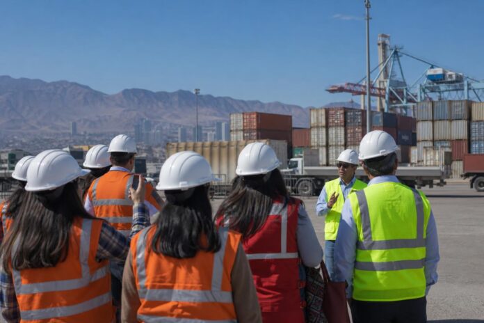 Delegación académica ecuatoriana visita el Puerto de Iquique y ZOFRI para conocer la logística del Norte Grande