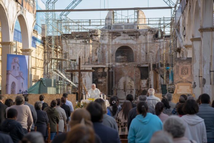 Comunidad franciscana conmemora dos años del incendio del Templo San Antonio de Padua y apuesta por su reconstrucción