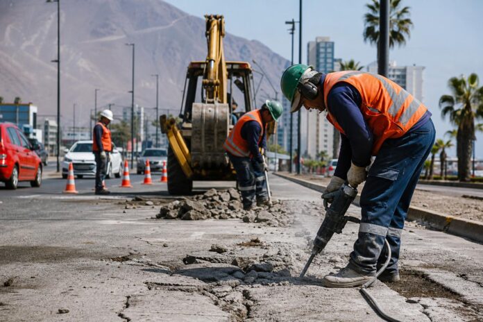 Repararán 206 metros cuadrados de la avenida Francisco Bilbao en Iquique