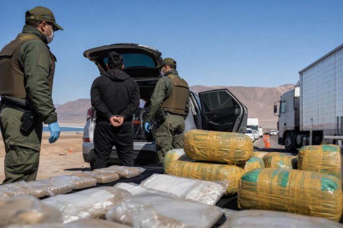 Tres detenidos y más de 56 kilos de droga fueron incautados en la Aduana de El Loa